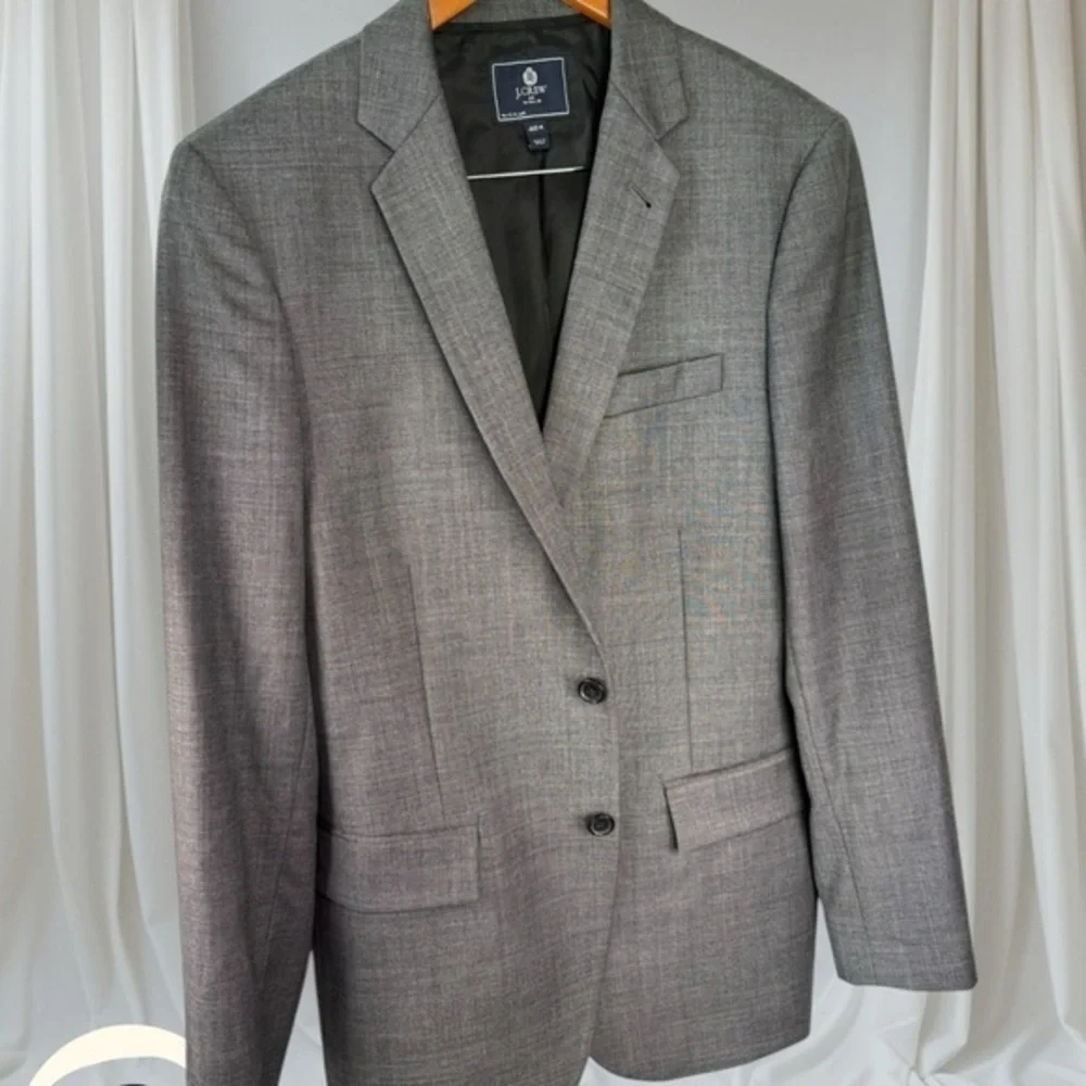 J Crew Wool Blazer size 40 Charcoal Gray Classic Fit